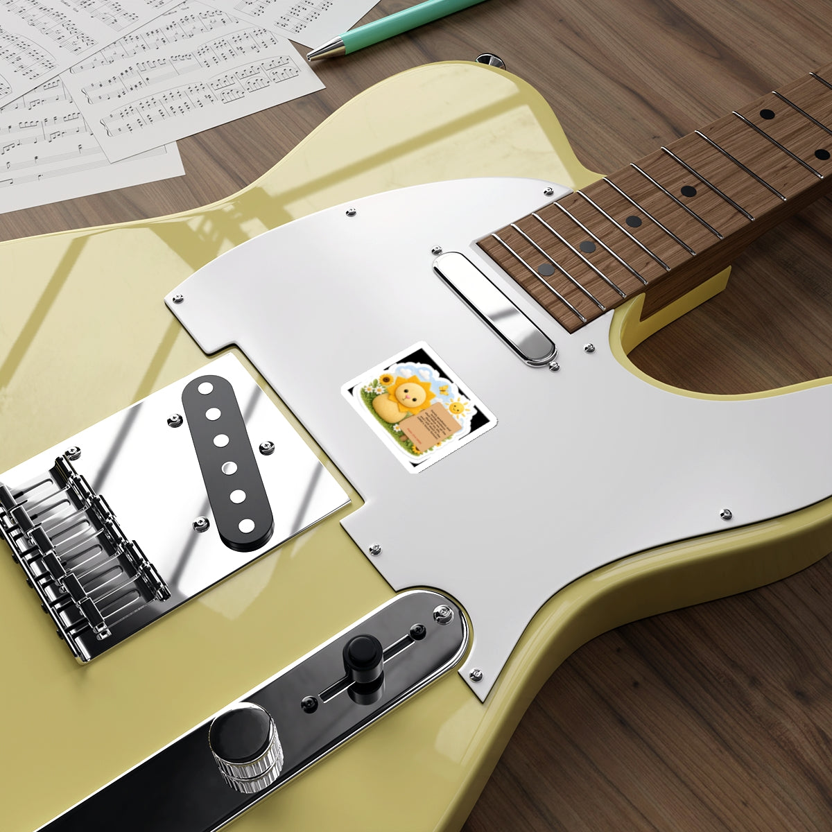 Psalm 23:6 Sunflower Lion Sticker — Cute Christian Faith Die-Cut Sticker