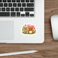 Cute Bear Floral Sticker with Bible Verse (Ephesians 4:2) — Die-Cut Christian Inspirational Sticker