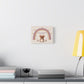 Christian Nursery Canvas Art — 'Be completely humble and gentle' Ephesians 4:2 Rainbow Bear