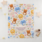 Baby Blanket — Cute Animal Plushies with Bible Verse (Psalm 4:8)