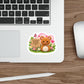 Cute Bear Floral Sticker with Bible Verse (Ephesians 4:2) — Die-Cut Christian Inspirational Sticker