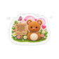 One bear Ephesians 4:2 die-cut sticker, 2 × 2 inches