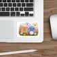 Cute Blue Bunny Die-Cut Sticker — Psalm 23:1 ‘The Lord is my shepherd’ Faith Sticker