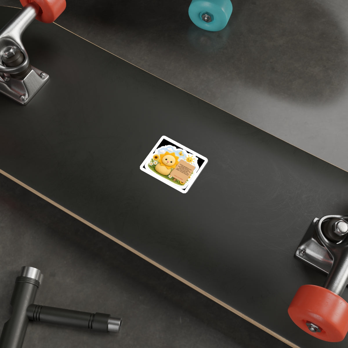 Psalm 23:6 Sunflower Lion Sticker — Cute Christian Faith Die-Cut Sticker