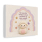 Sheep Rainbow Canvas – Psalm 147:3 Christian Nursery Wall Art
