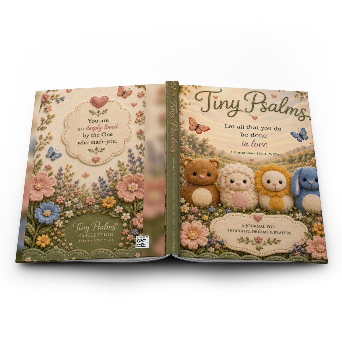 Tiny Psalms Hardcover Journal — Christian Prayer & Gratitude Notebook (Let All That You Do Be Done in Love)